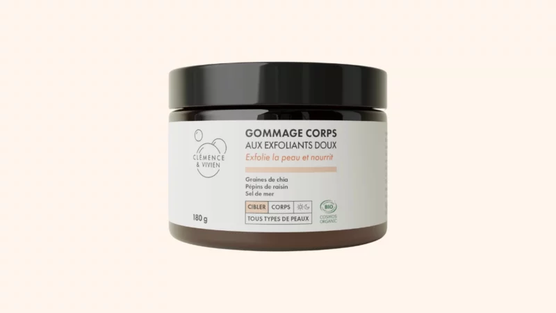 Pot de gommage corps naturel aux exfoliants doux 180g Clémence & Vivien